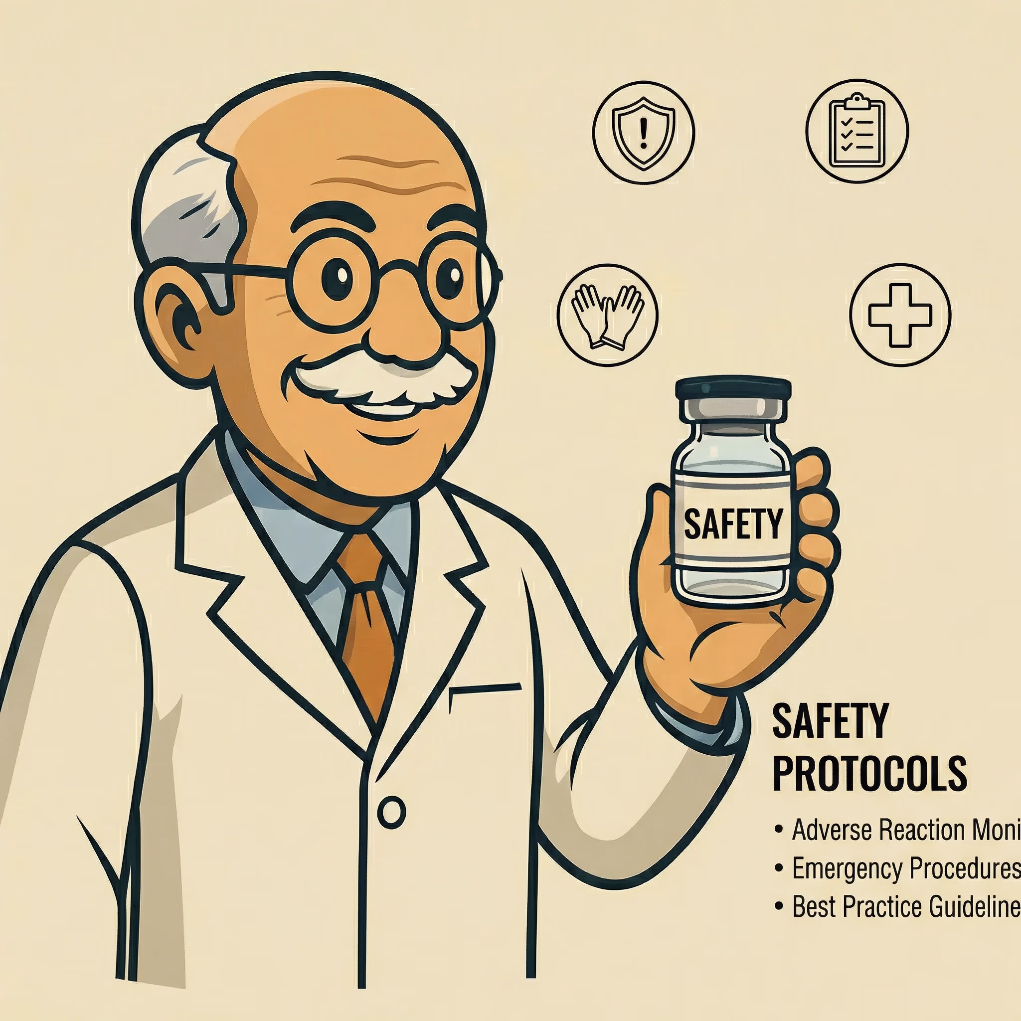 Laboratory Safety Procedures - peptide research illustration