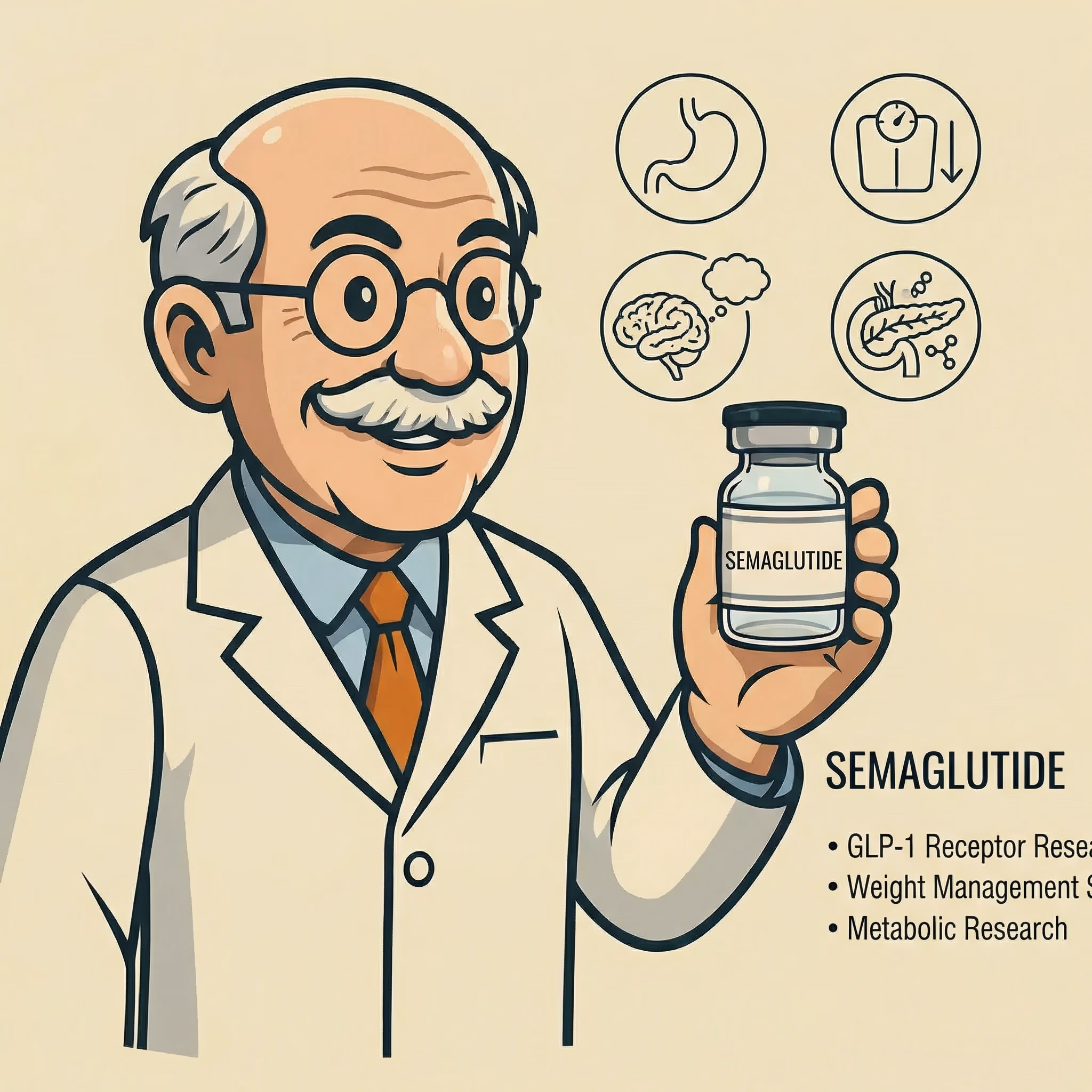 Comprehensive Guide to Semaglutide: Benefits, Dosage, and Results - peptide research illustration